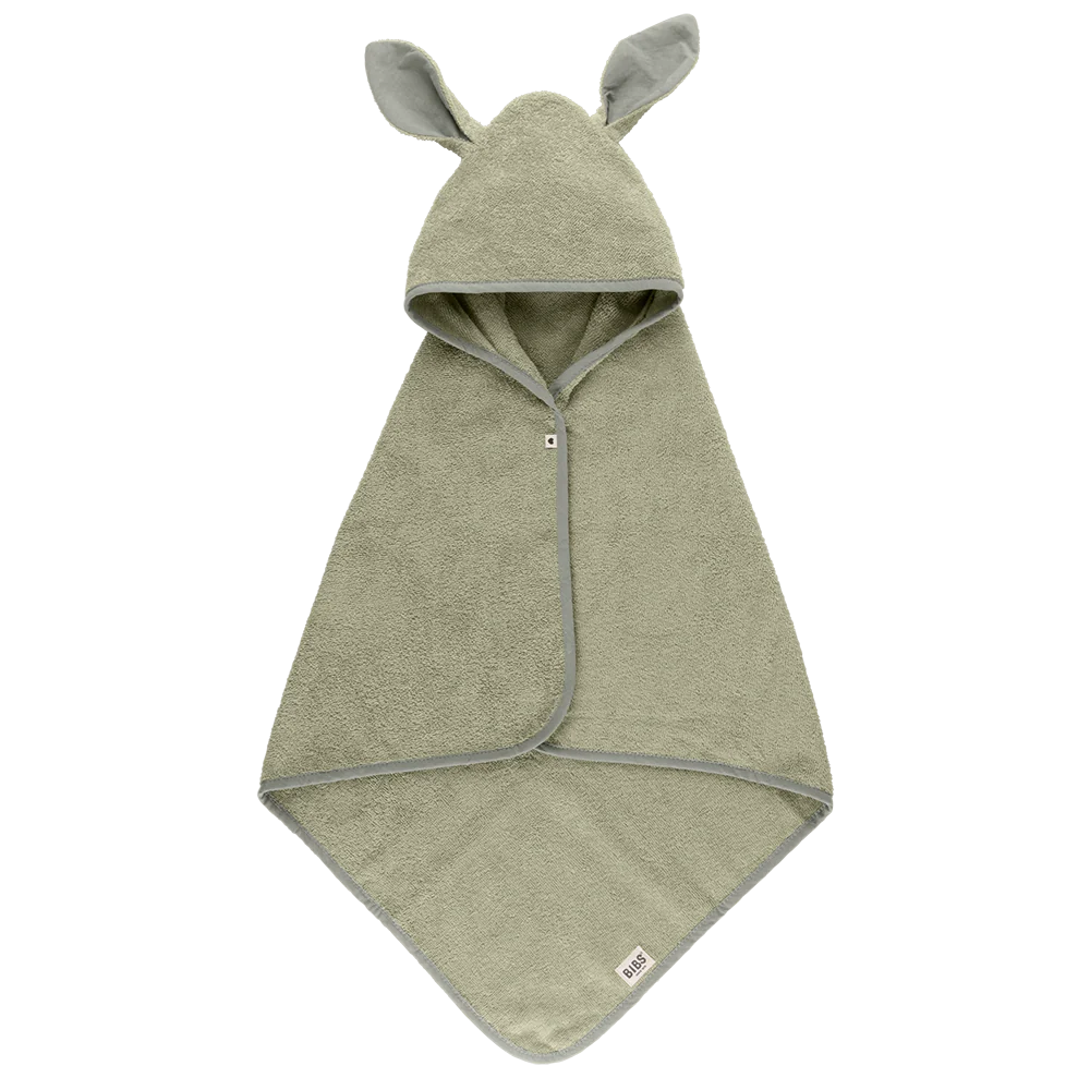 Accappatoio con triangolo 100% Cotone Biologico - Verde Salvia - Apple Pie