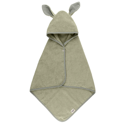 Accappatoio con triangolo 100% Cotone Biologico - Verde Salvia - Apple Pie