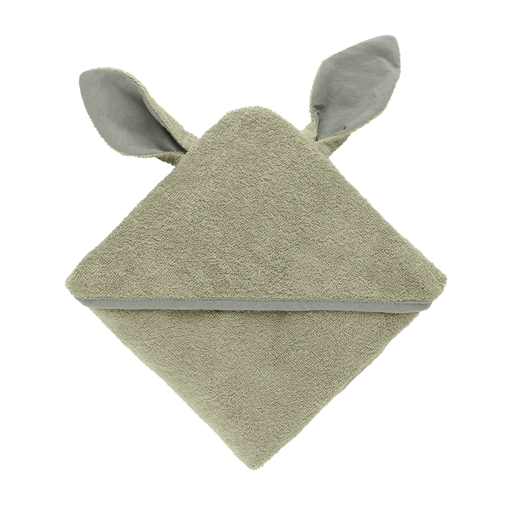 Accappatoio con triangolo 100% Cotone Biologico - Verde Salvia - Apple Pie