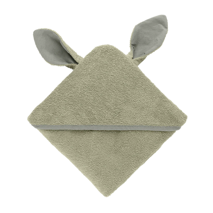 Accappatoio con triangolo 100% Cotone Biologico - Verde Salvia - Apple Pie