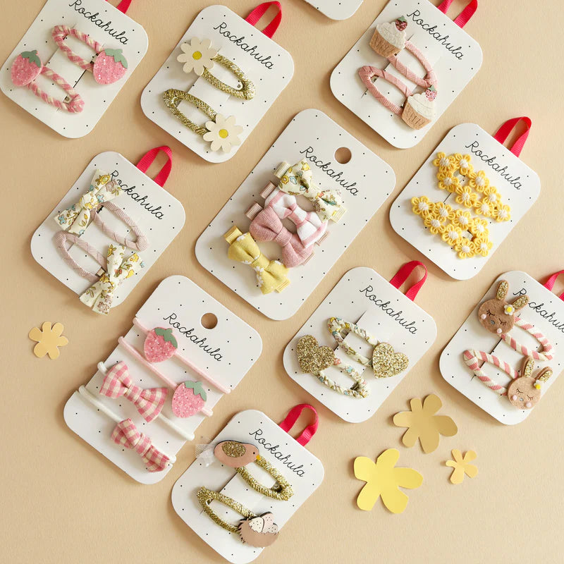 Mollette per Capelli Bambina Rockahula Crochet Daisy and Strawberry – Set 2