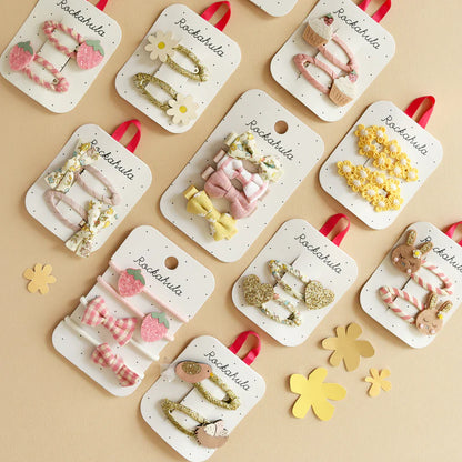 Mollette per Capelli Bambina Rockahula Crochet Daisy and Strawberry – Set 2