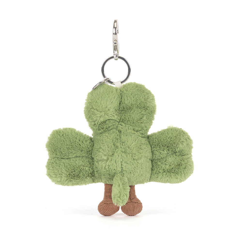 Jellycat Amuseables Siofra Shamrock Bag Charm – Ciondolo Portafortuna per Borsa