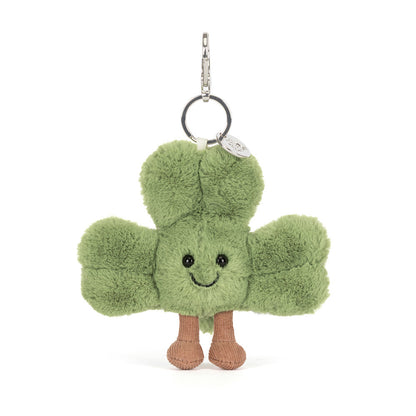 Jellycat Amuseables Siofra Shamrock Bag Charm – Ciondolo Portafortuna per Borsa