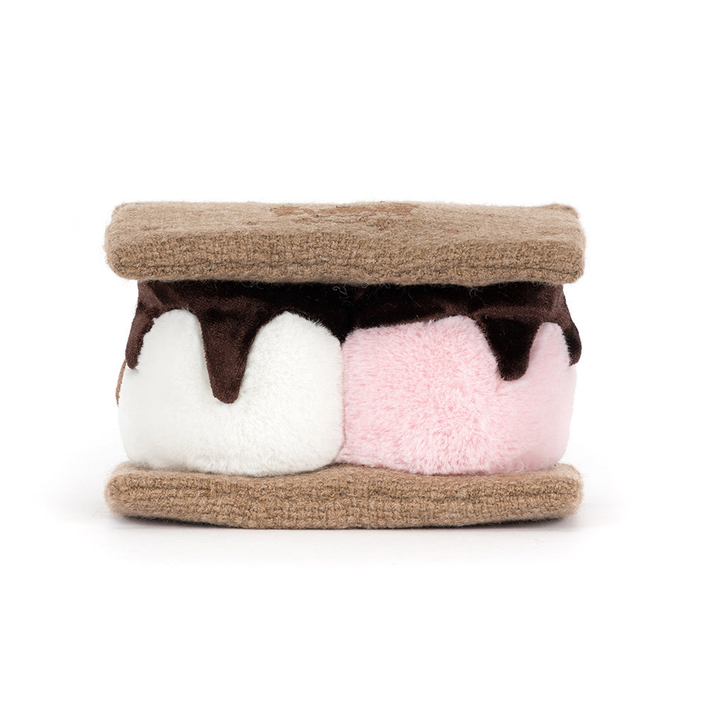 Jellycat Amuseables S'Mores – Morbidissimi Marshmallow e Biscotto di Peluche