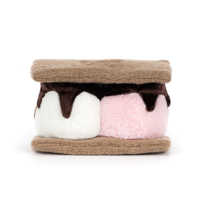 Jellycat Amuseables S'Mores – Morbidissimi Marshmallow e Biscotto di Peluche