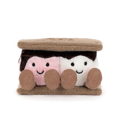 Jellycat Amuseables S'Mores – Morbidissimi Marshmallow e Biscotto di Peluche