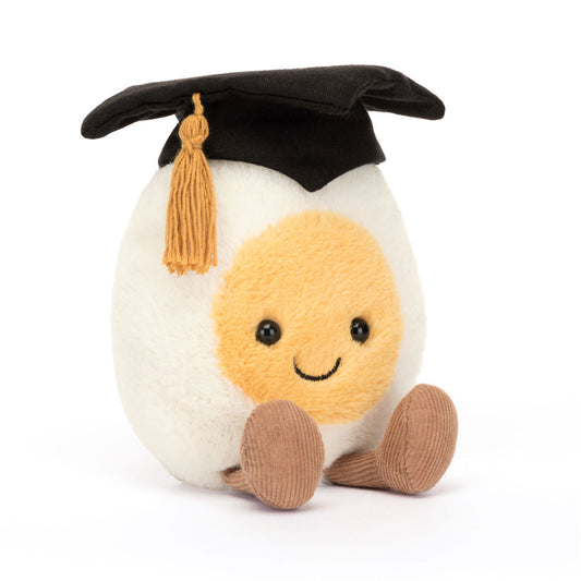 Peluche Jellycat Uovo Sodo Laureato – Regalo di Laurea Simpatico e Originale - Apple Pie