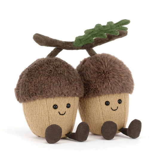 Jellycat Amuseables Ort & Tum Acorns coppia di ghiande peluche