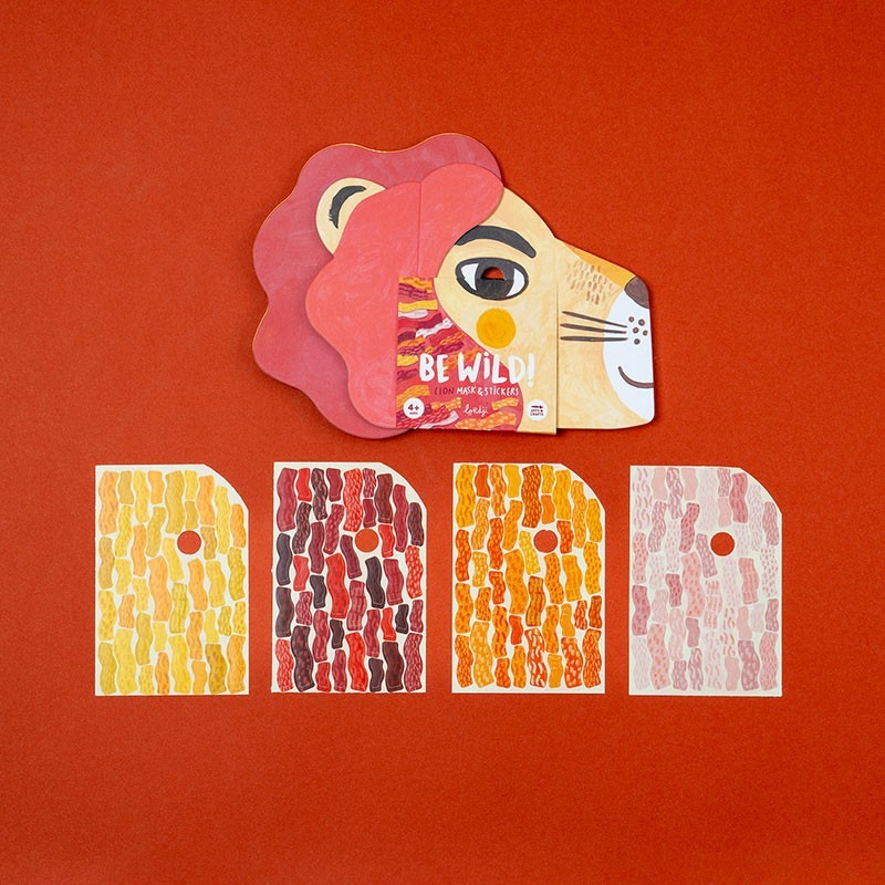Londji Attività Creativa – Maschera Leone con Adesivi Be Wild!