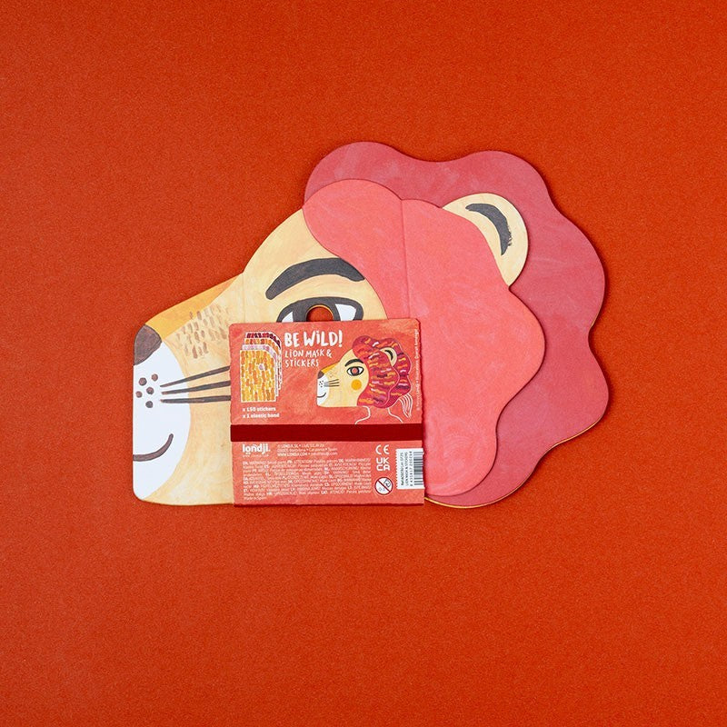 Londji Attività Creativa – Maschera Leone con Adesivi Be Wild!