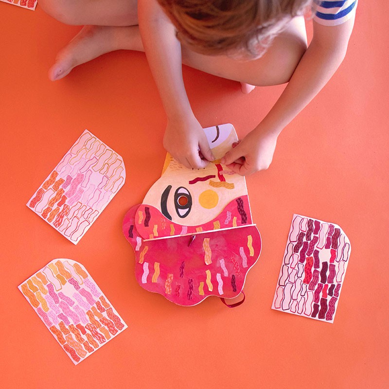 Londji Attività Creativa – Maschera Leone con Adesivi Be Wild!