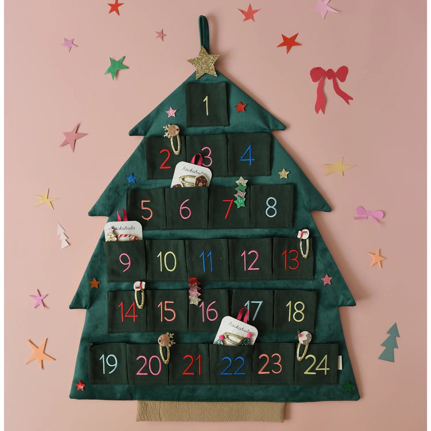 Rockahula Christmas Tree Starry Advent Calendar – Calendario dell’Avvento Albero di Natale in Velluto