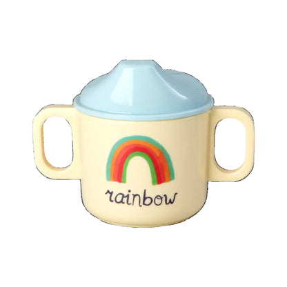 RICE Tazza con coperchio per Bebè in Melamina blue " ABC"