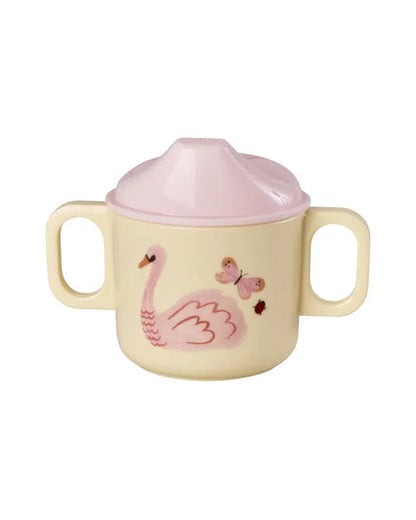Set Pappa Bambino RICE in Melamina – Fairytale Rosa Gift Box (Piattino, Tazza, Posate)