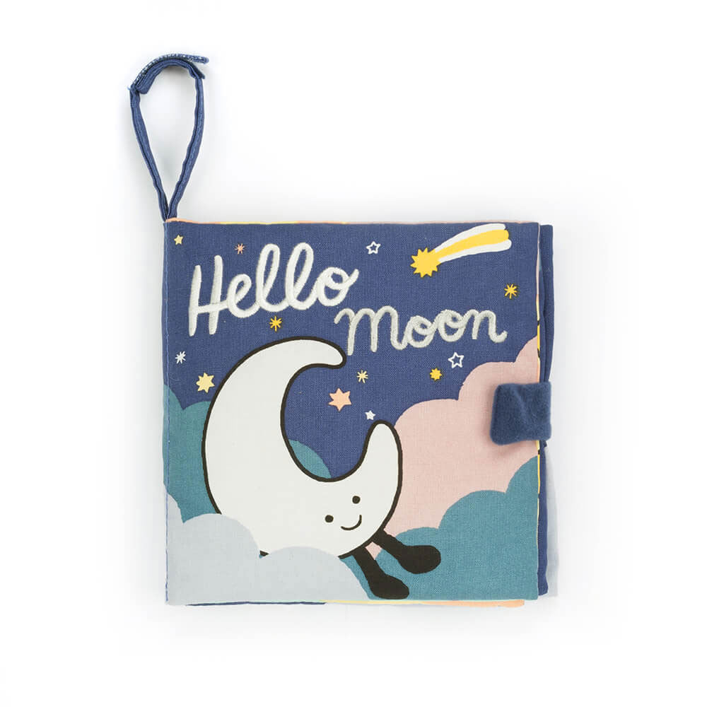 Jellycat Libro di stoffa "Hello Moon" - Apple Pie