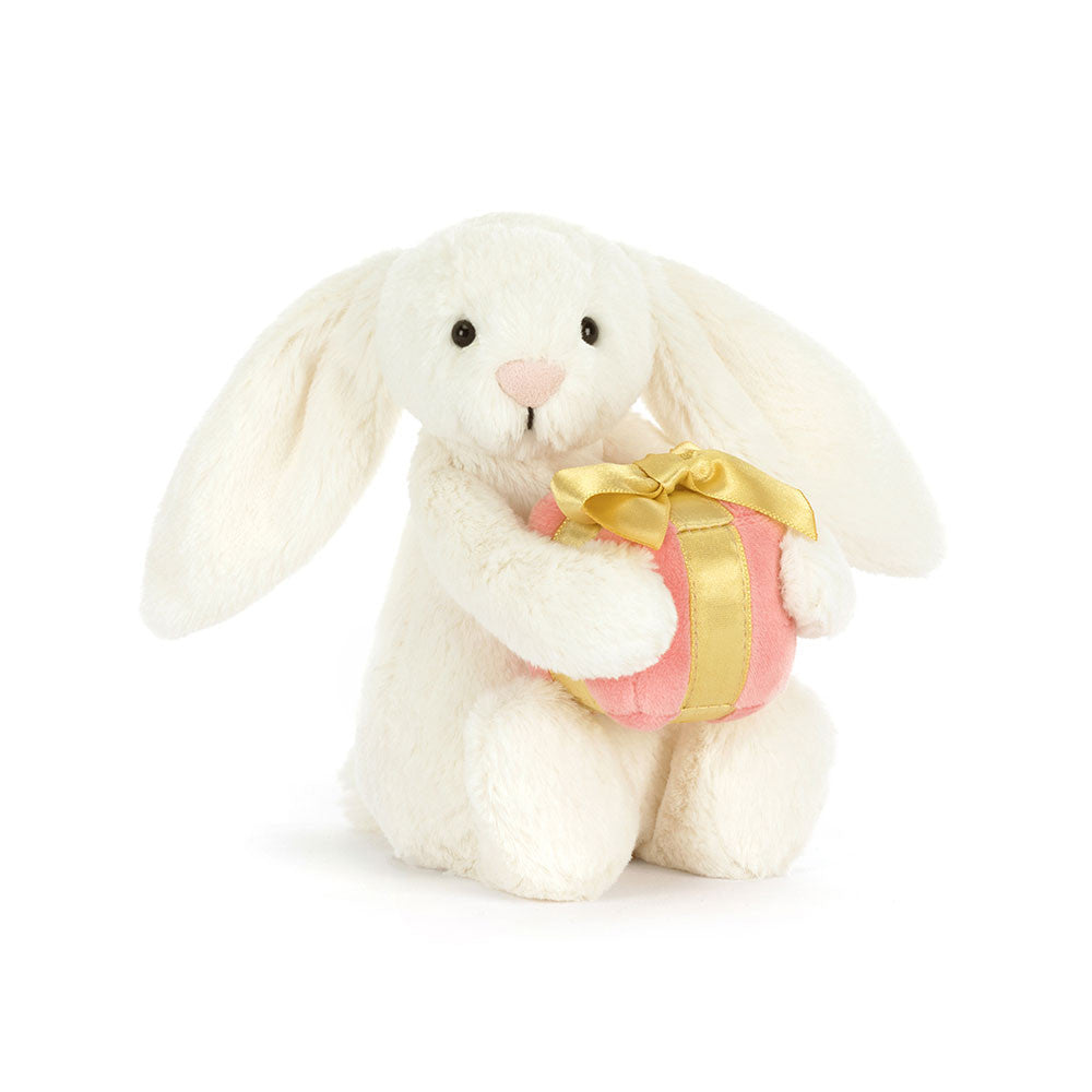 Jellycat Peluche Coniglio Bashful con Regalo - Apple Pie