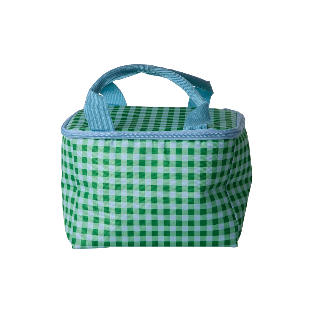 Borsa Termica RICE – Cooler Bag Piccola a quadretti Verde e Blue (Lunch Bag Bambini & Picnic)