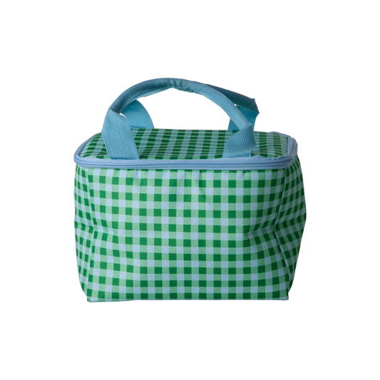 Borsa Termica RICE – Cooler Bag Piccola a quadretti Verde e Blue (Lunch Bag Bambini & Picnic)