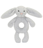 Jellycat Bashful Silver Bunny Ring Rattle - Sonaglio Coniglio Argento - Apple Pie