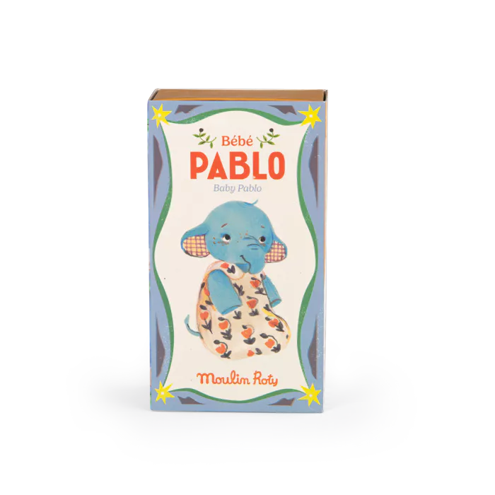 Moulin Roty – Bambolino Bébé Pablo l’Elefante 16 cm – Collezione Les Minouchkas