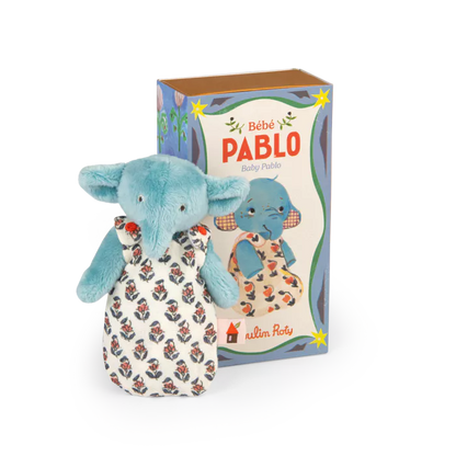 Moulin Roty – Bambolino Bébé Pablo l’Elefante 16 cm – Collezione Les Minouchkas