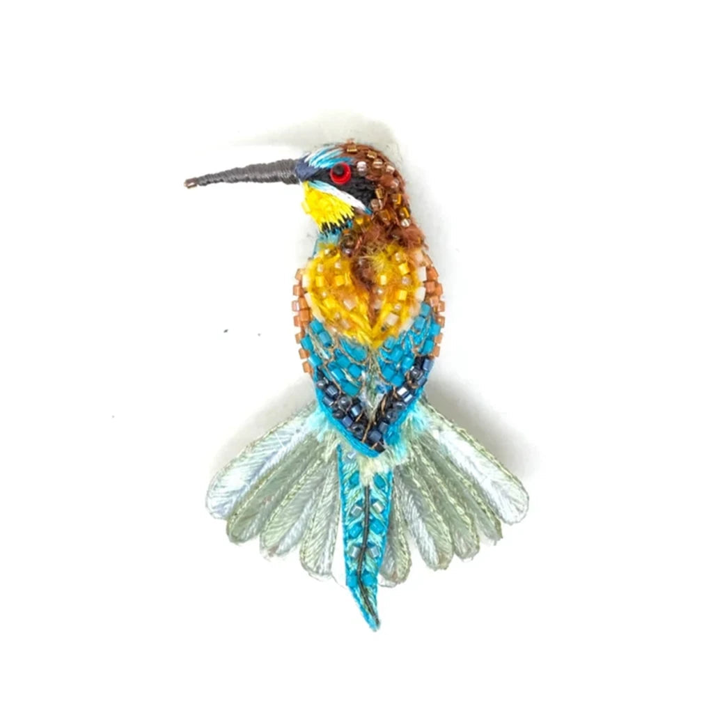 Trovelore – Spilla Uccellino Beekeeper Bird Ricamata a Mano