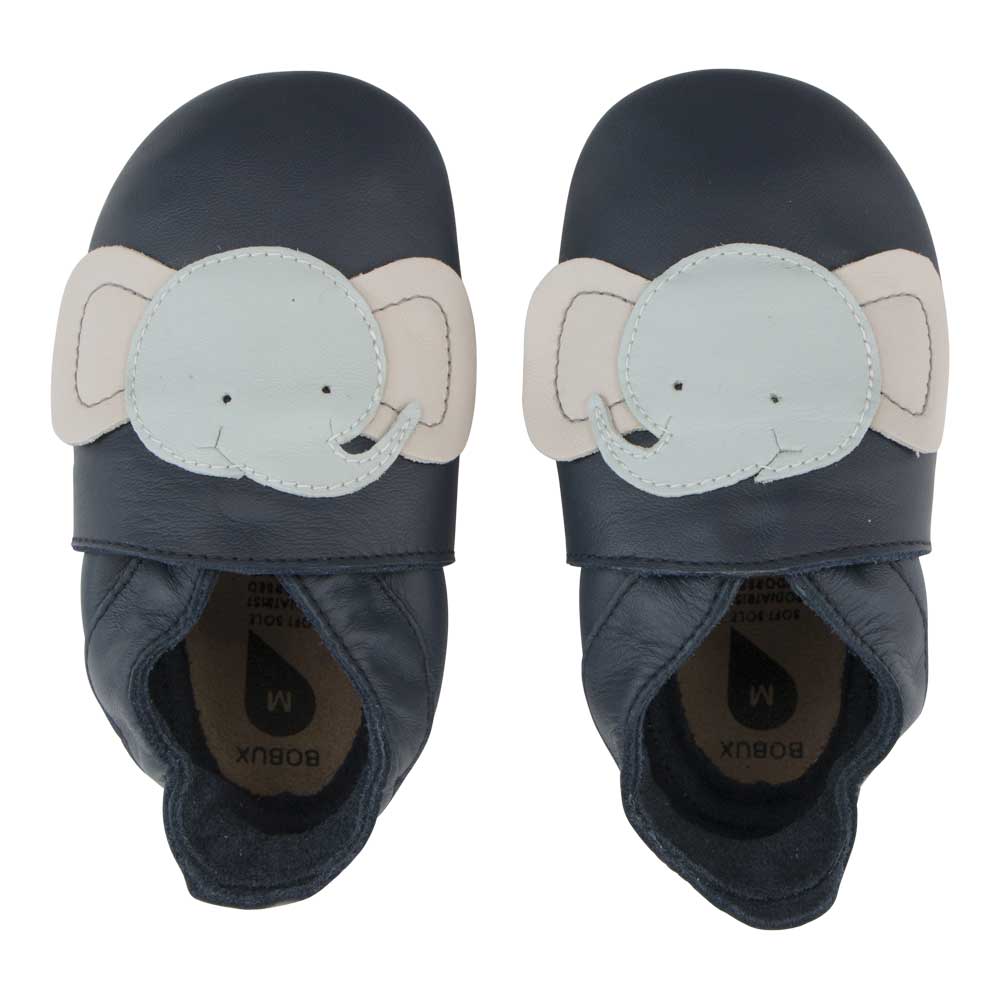 Bobux Babbucce Soft Sole - Elefante Navy - Apple Pie