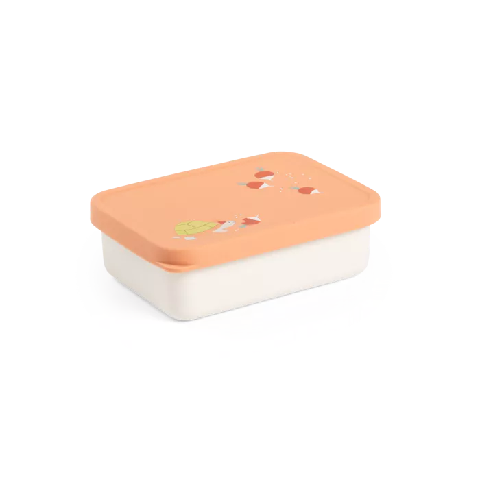 Moulin Roty Trois Petits Lapins – Lunch Box Inox con Coperchio Silicone