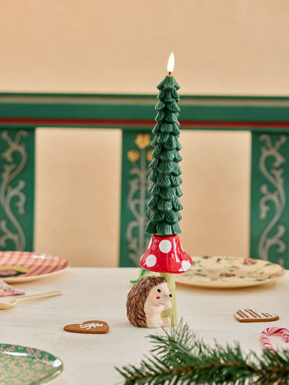 Portacandele in ceramica - Riccio - Apple Pie
