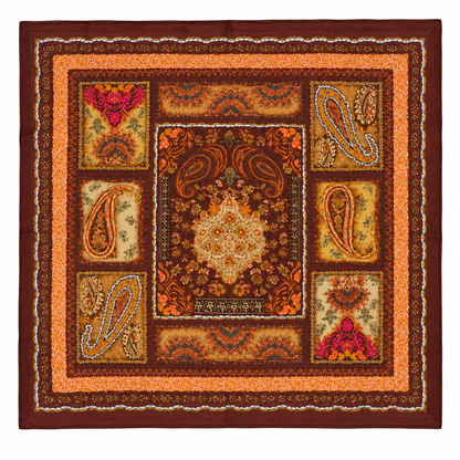 Vismaya – Bandana Cocoa Brown in Cotone Ricamata (Marrone Cacao)