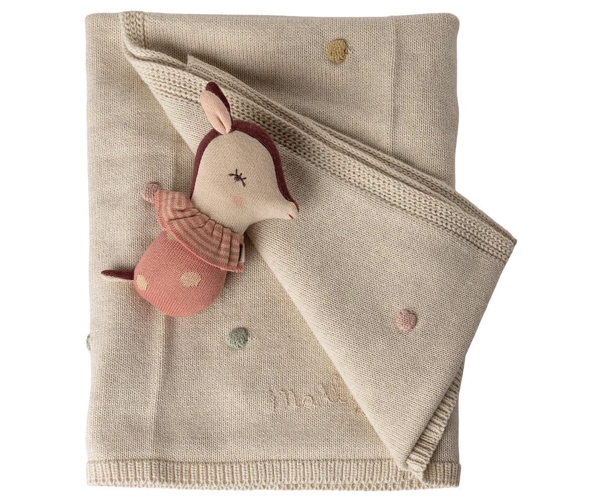 Maileg – Coperta Baby in Cotone Rosa 70 × 90 cm