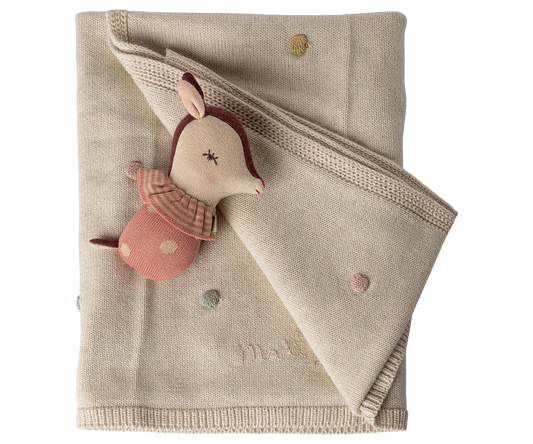 Maileg – Coperta Baby in Cotone Rosa 70 × 90 cm