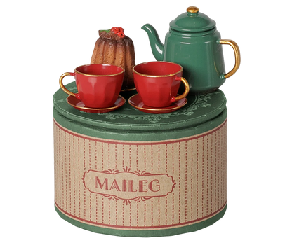 Christmas Tea Party Maileg per Topolini – Set Tè Natalizio con Torta | Accessori Casa delle Bambole Maileg PRE-ORDINE