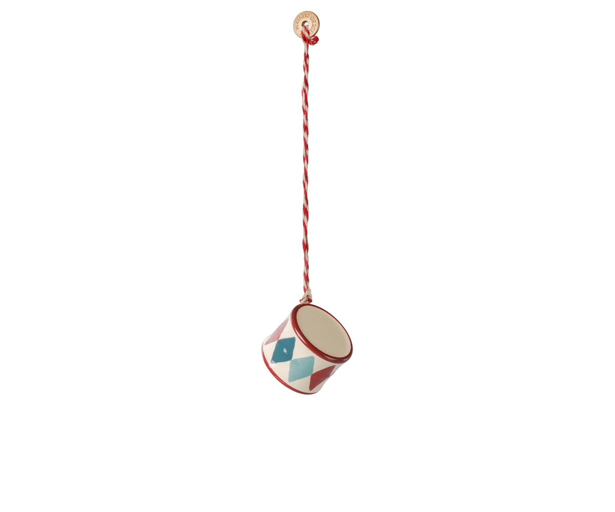 Set di 4 Ornamenti in Metallo Maileg – Peter's Christmas Rosso & Blu | Edizione Natale PRE-ORDINE