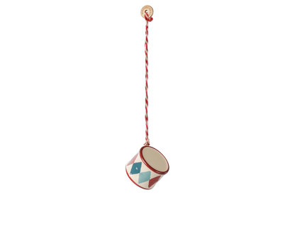 Set di 4 Ornamenti in Metallo Maileg – Peter's Christmas Rosso & Blu | Edizione Natale PRE-ORDINE