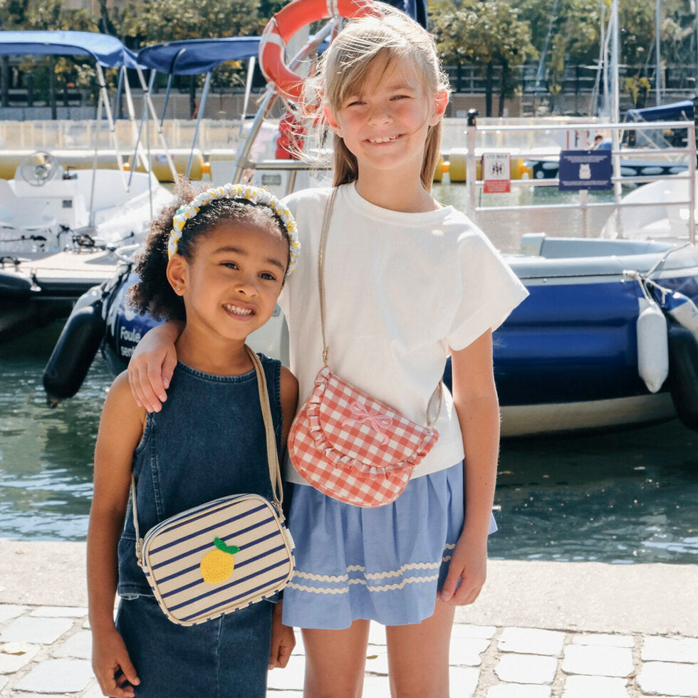 Borsetta Rockahula Limone a Righe Blu con Tracolla – Lemon Drop Bag