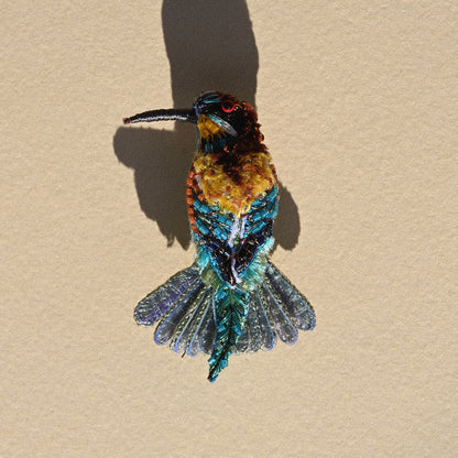 Trovelore – Spilla Uccellino Beekeeper Bird Ricamata a Mano