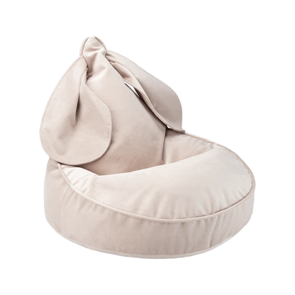 Poltrona a sacco Pouf per bambini - coniglietto Velluto Beige - Apple Pie