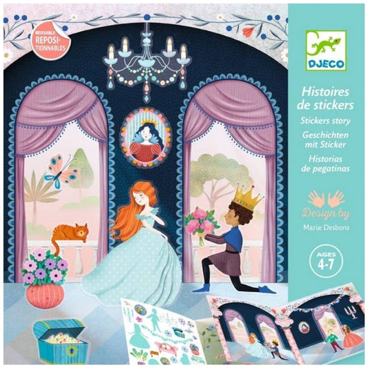 Djeco Stickers Riposizionabili - Castello delle Principesse - Apple Pie