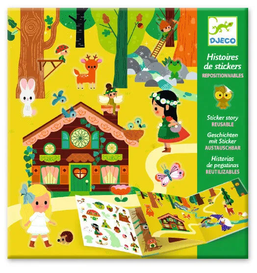 Djeco Stickers Riposizionabili - La Foresta Incantata - Apple Pie