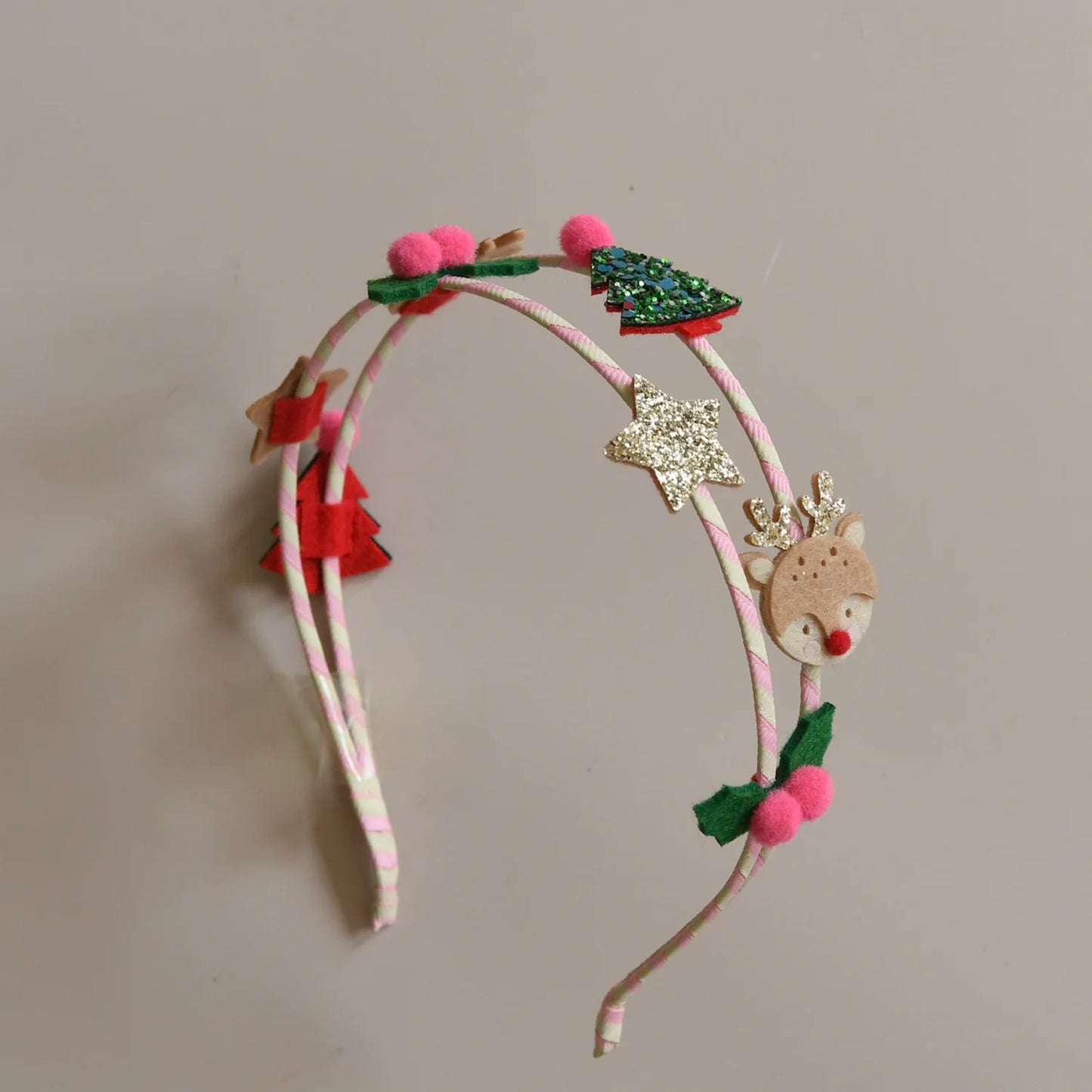 Rockahula Festive Christmas Double Headband – Cerchietto Natalizio con Decorazioni