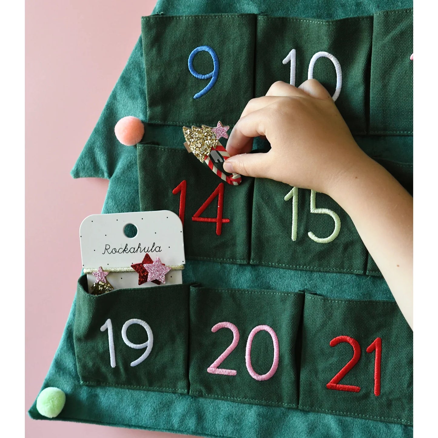 Rockahula Stripy Christmas Tree Clips – Fermagli Albero di Natale Glitterati