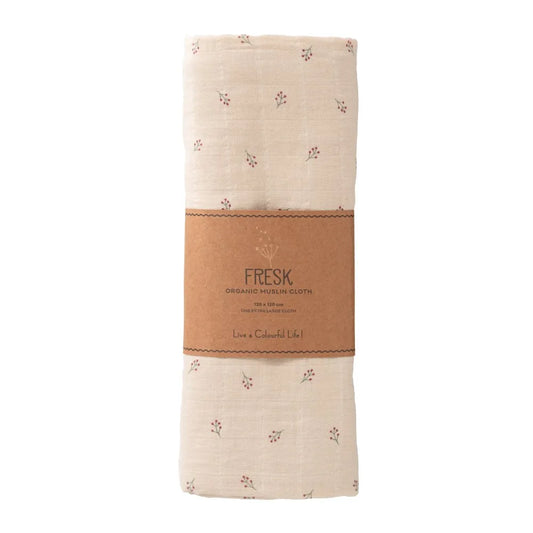 Fresk Swaddle 100% cotone organico - 120x120 cm - Berries - Apple Pie
