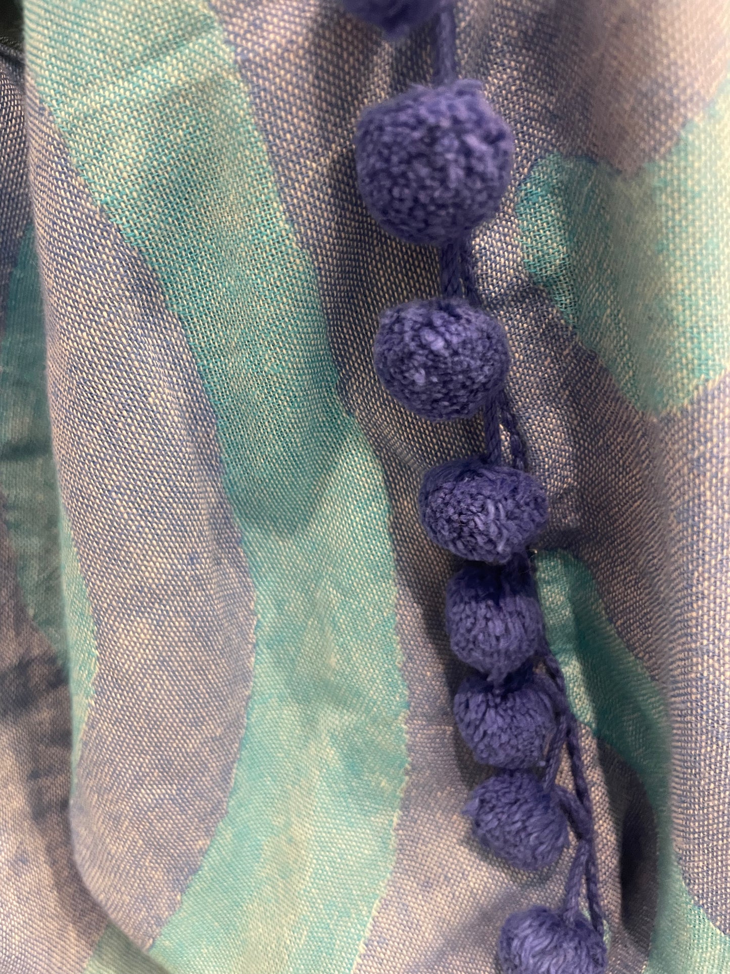 Borsa Mare Aelia Anna Ocean Blue Pom Pom