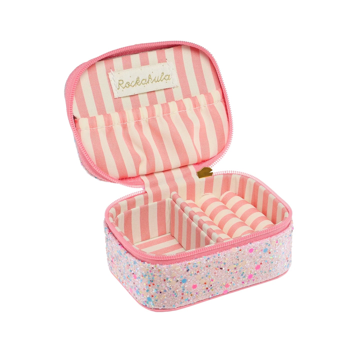Portagioie Bambina Glitter Arcobaleno Rockahula – Rainbow Confetti Glitter Mini Jewellery Box