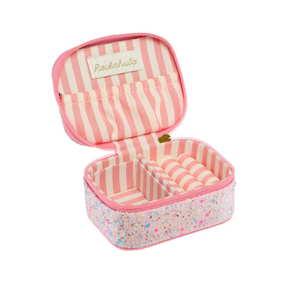 Portagioie Bambina Glitter Arcobaleno Rockahula – Rainbow Confetti Glitter Mini Jewellery Box