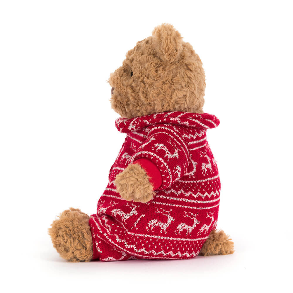 Jellycat Peluche Orsacchiotto Bartholomew con pigiama invernale - Apple Pie