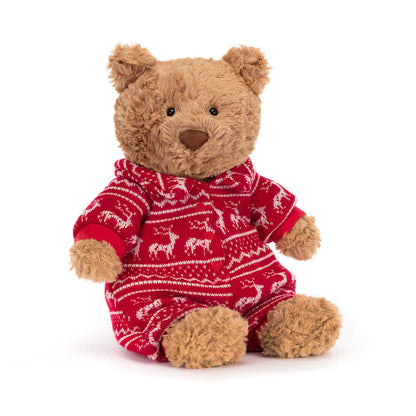 Jellycat Peluche Orsacchiotto Bartholomew con pigiama invernale - Apple Pie