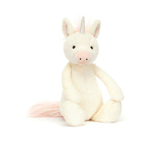 Jellycat Peluche Bashful Unicorno - Simpatico cavallo magico - Apple Pie